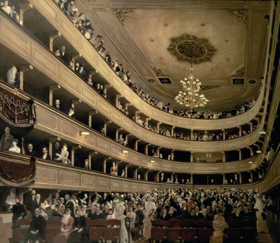 The Auditorium of the Old Castle Theatre, 1888 by Gustav Klimt